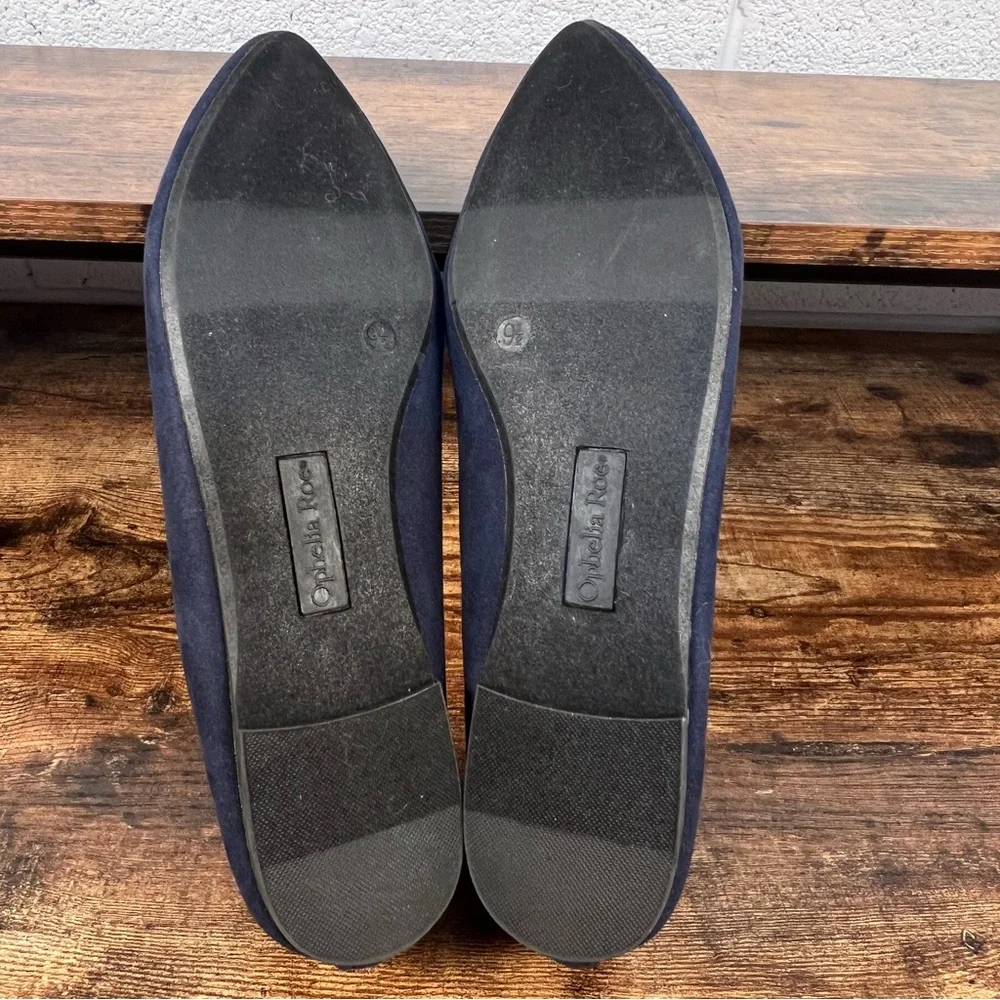 Ophelia Roe Flat Shoes Phoebe Slip On Blue Casual Point Toe Comfort women's 9.5‎
